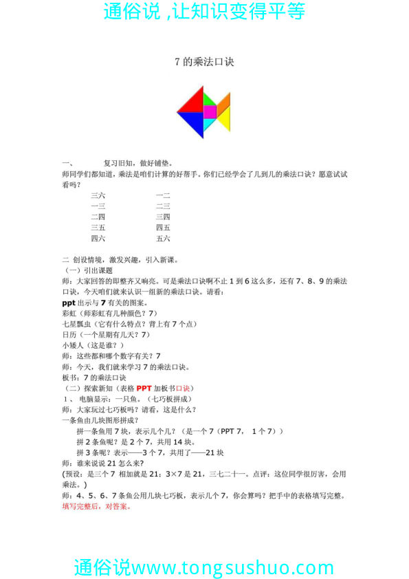 7的口诀