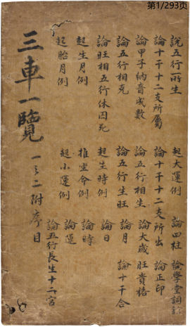 三车一览命书详论.十卷.宋.方谦之编.朝鲜金属活字刊本